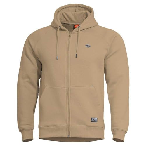 Pentagon Herren Phaeton Kapuzenpullover mit Reißverschluss Tan Brown Größe S von Pentagon
