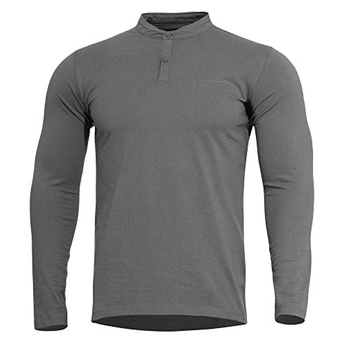 Pentagon Romeo 2.0 Henley Shirt (M, Wolf-Grey) von Pentagon