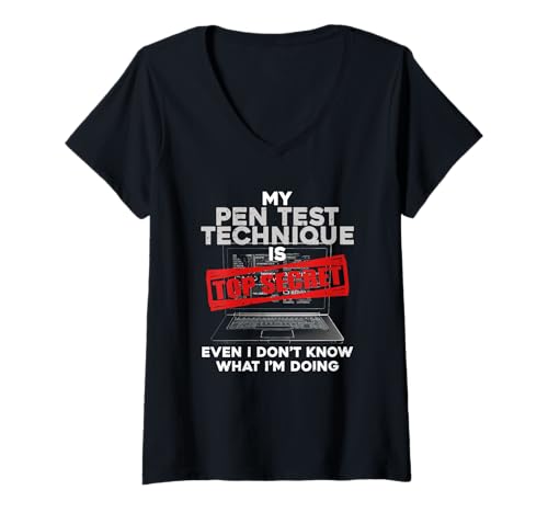 Damen Penetration Tester Pentesting My Pen Test Technique T-Shirt mit V-Ausschnitt Damen Penetration Tester Pentesting My Pen Test Technique T-Shirt mit V-Ausschnitt von Pentester Pentesting Stifttester