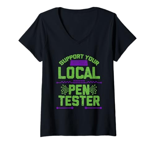 Damen Penetration Tester Support Your Local Pen Tester T-Shirt mit V-Ausschnitt Damen Penetration Tester Support Your Local Pen Tester T-Shirt mit V-Ausschnitt von Pentester Pentesting Stifttester