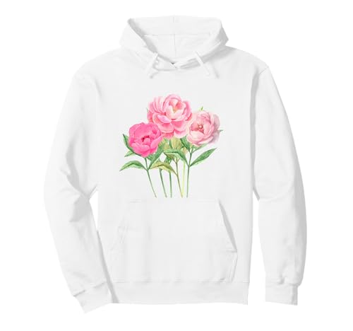Pfingstrosenblume – Blumenstrauß aus Pfingstrosen für Damen und Mädchen Pullover Hoodie von Peonies Flowers designs