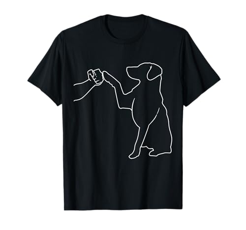 Human And Dog Paw Fist Bump Dog Lover Dog And Man Friendship T-Shirt von People Hand Dog's Paw Bump Hand