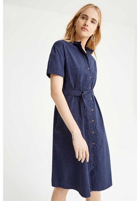 PEOPLE TREE Nettie Kleid Navy L von People Tree