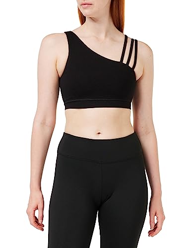 People Tree Damen Asymmetrisches Top Yoga-Shirt, Schwarz, 42 von People Tree