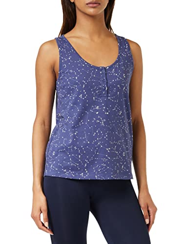 People Tree Damen Constellation Pyjamaweste Pyjama-Top, blau, 36 von People Tree