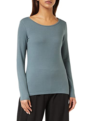 People Tree Damen Fallon Langarm-Top T-Shirt, dunkelgrau, 42 von People Tree