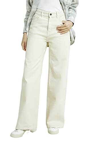 People Tree Damen Flora Wide Leg Trousers Lssige Hose, cremefarben, 38 von People Tree