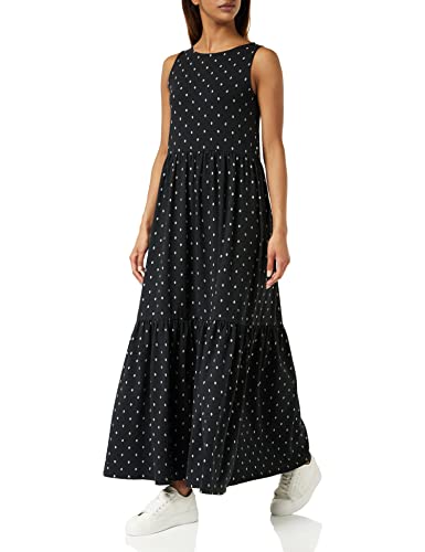 People Tree Damen Juliet Leaf Print Lässiges Kleid, Schwarz, 40 von People Tree