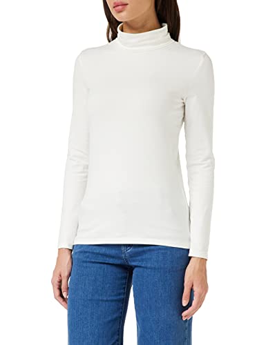 People Tree Damen Laila Roll Neck Top Oben, Eco White, 12 von People Tree