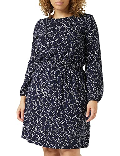 People Tree Damen Marta Leaf Kleid, Navy, 42 von People Tree