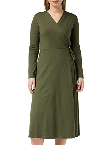 People Tree Damen Mathilde Wrap Dress Kleid, Khaki, 10 von People Tree