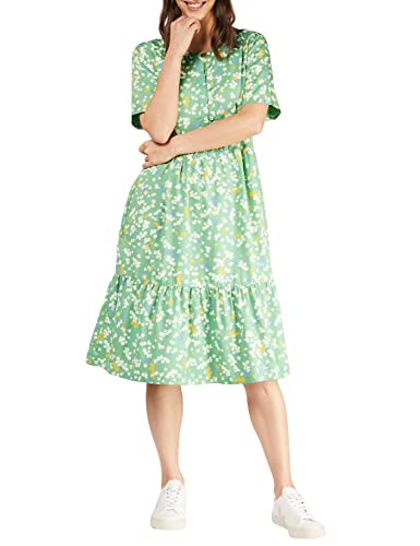 People Tree Damen Milla Field Print Kleid, Mehrfarbig auf Greenbriar, 34 von People Tree