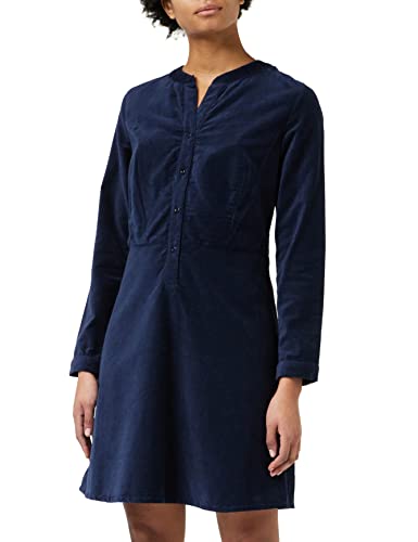 People Tree Damen Sabina Samtkleid Lässiges Kleid, Navy, 36 von People Tree