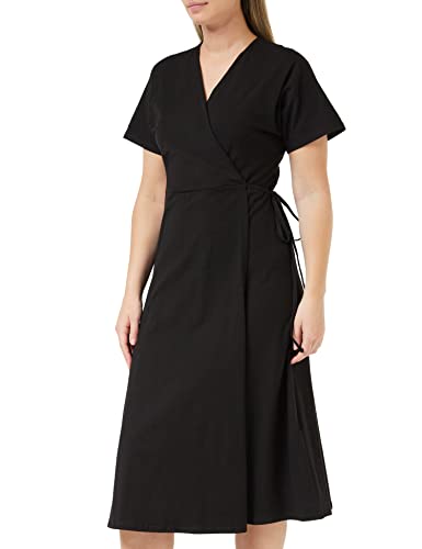 People Tree Damen Wickelkleid Leora Lässiges Kleid, Schwarz, 42 von People Tree