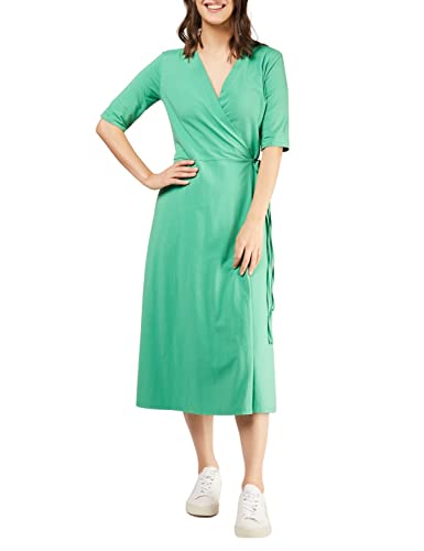 People Tree Damen Wickelkleid Mishka Kleid, Greenbriar, 34 von People Tree