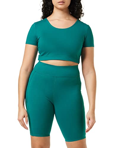 People Tree Damen Yoga Scoop Crop Top, Schattierte Fichte, 40 von People Tree