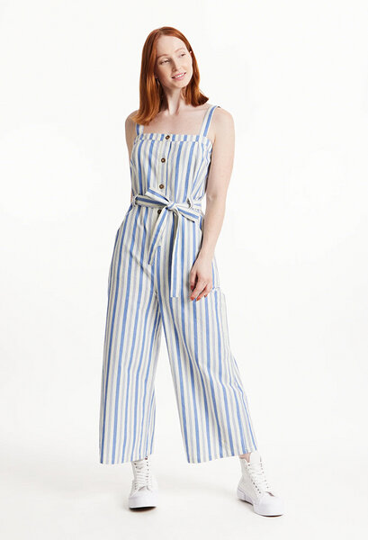 People Tree Jumpsuit gestreift - Rena Striped Jumpsuit - aus Bio-Baumwolle von People Tree