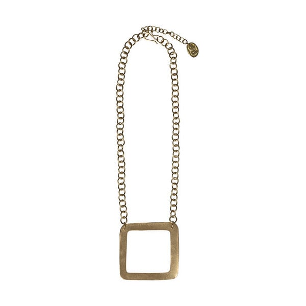 People Tree Kette - Square Necklace Brass von People Tree