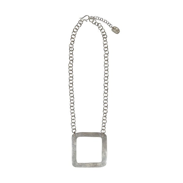 People Tree Kette - Square Necklace Silver von People Tree