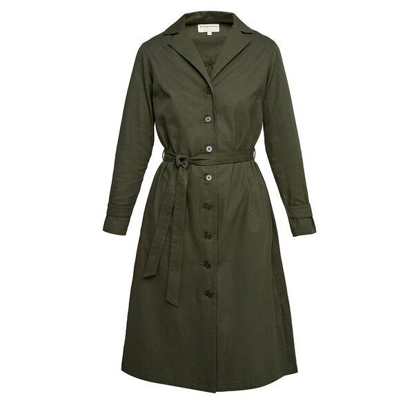 People Tree Tia Coat Dress Khaki von People Tree