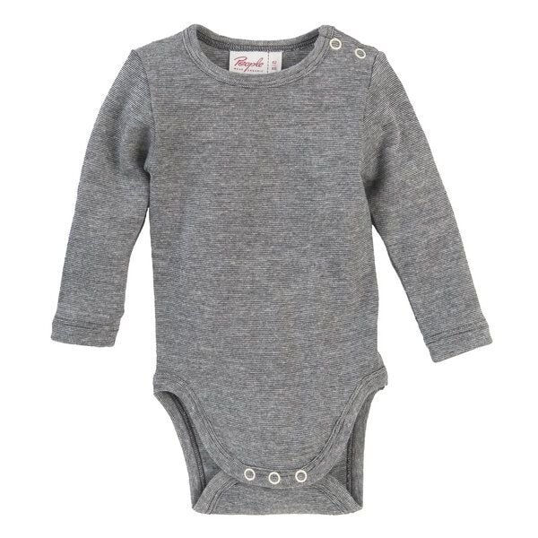 People Wear Organic Baumwolle-Wolle-Seide Langarm-Body, uni meliert People Wear Organic Baumwolle-Wolle-Seide Langarm-Body, uni meliert von People Wear Organic