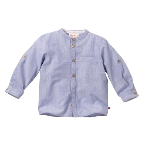 People Wear Organic Hemd blau Melange, 74/80 von People Wear Organic
