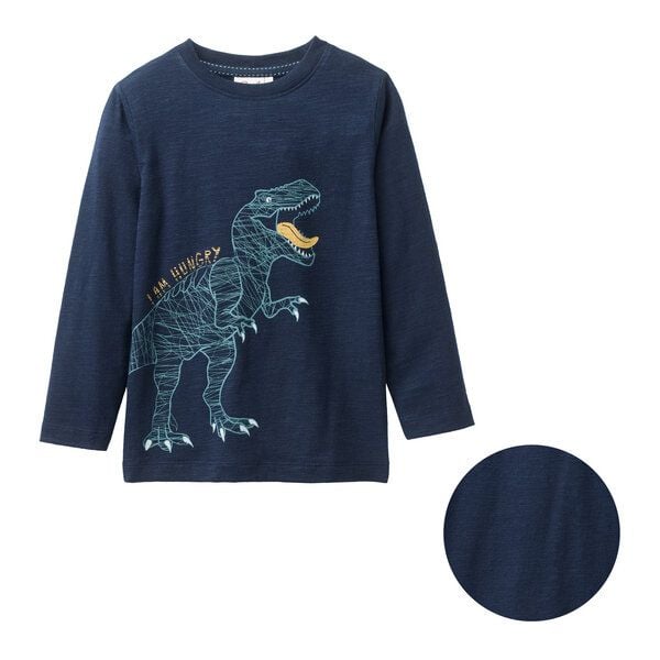 People Wear Organic Langarm Shirt, dunkelblau, "T-Rex", Bio-Baumwolle People Wear Organic Langarm Shirt, dunkelblau, "T-Rex", Bio-Baumwolle von People Wear Organic