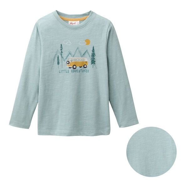 People Wear Organic Langarm Shirt, grün, "Camper", Bio-Baumwolle People Wear Organic Langarm Shirt, grün, "Camper", Bio-Baumwolle von People Wear Organic