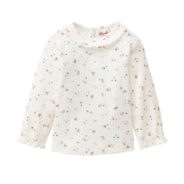 People Wear Organic Langarm-Shirt Stehkragen Rüschen von People Wear Organic