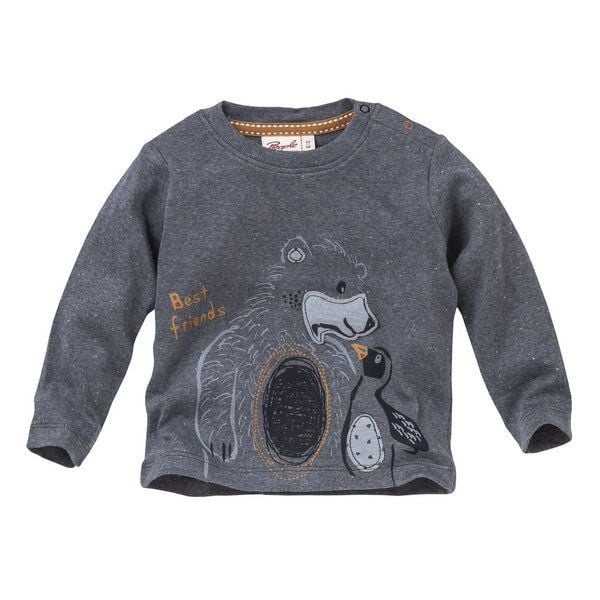 People Wear Organic Langarmshirt, blau, "Bär", Bio-Baumwolle von People Wear Organic