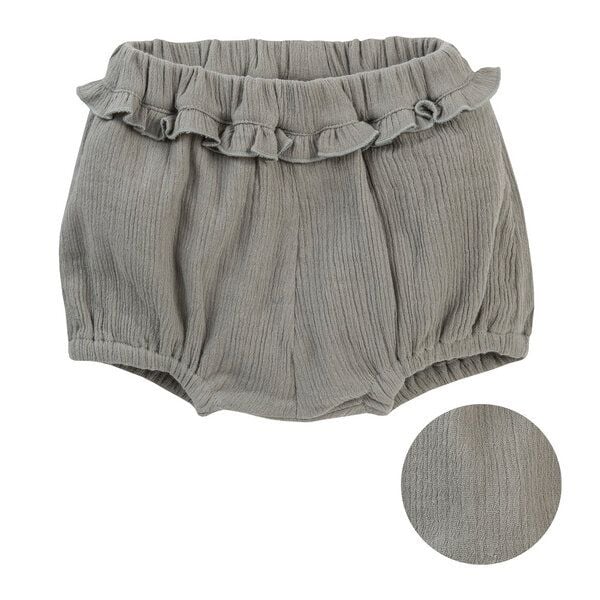 People Wear Organic Musselin-Bloomers, kurze Hose, khaki, aus Bio-Baumwolle von People Wear Organic