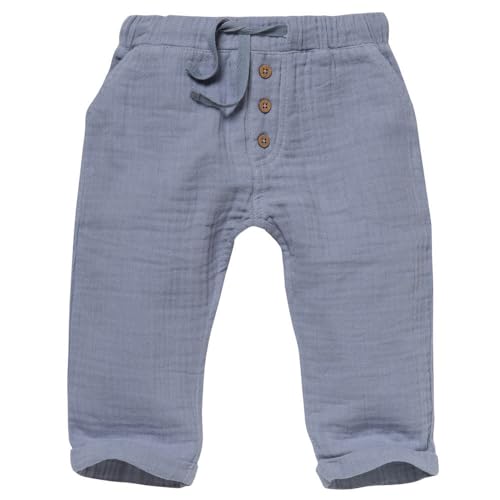 People Wear Organic Musselin-Hose taubenblau, 98 von People Wear Organic