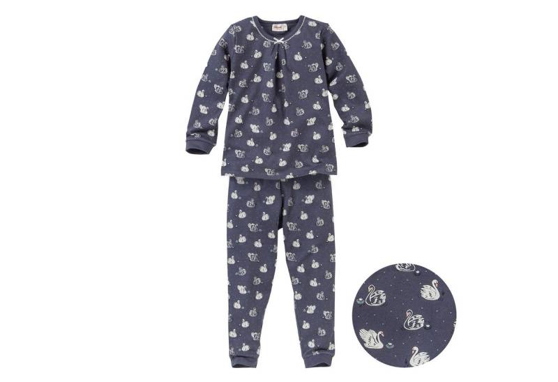 People Wear Organic Pyjama "Schwäne", Mädchen langarm Schlafanzug aus Bio Baumwolle von People Wear Organic
