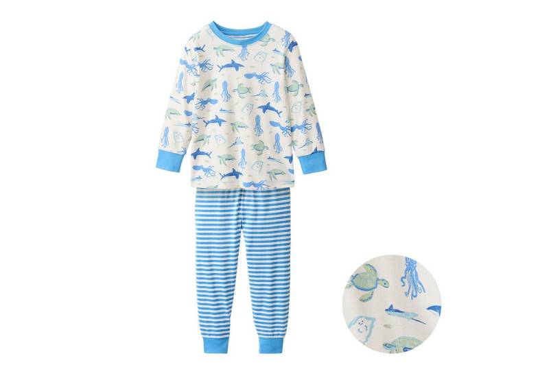 People Wear Organic Pyjama Set mit Sealife Motiv aus Bio-Baumwolle GOTS zertifiziert von People Wear Organic