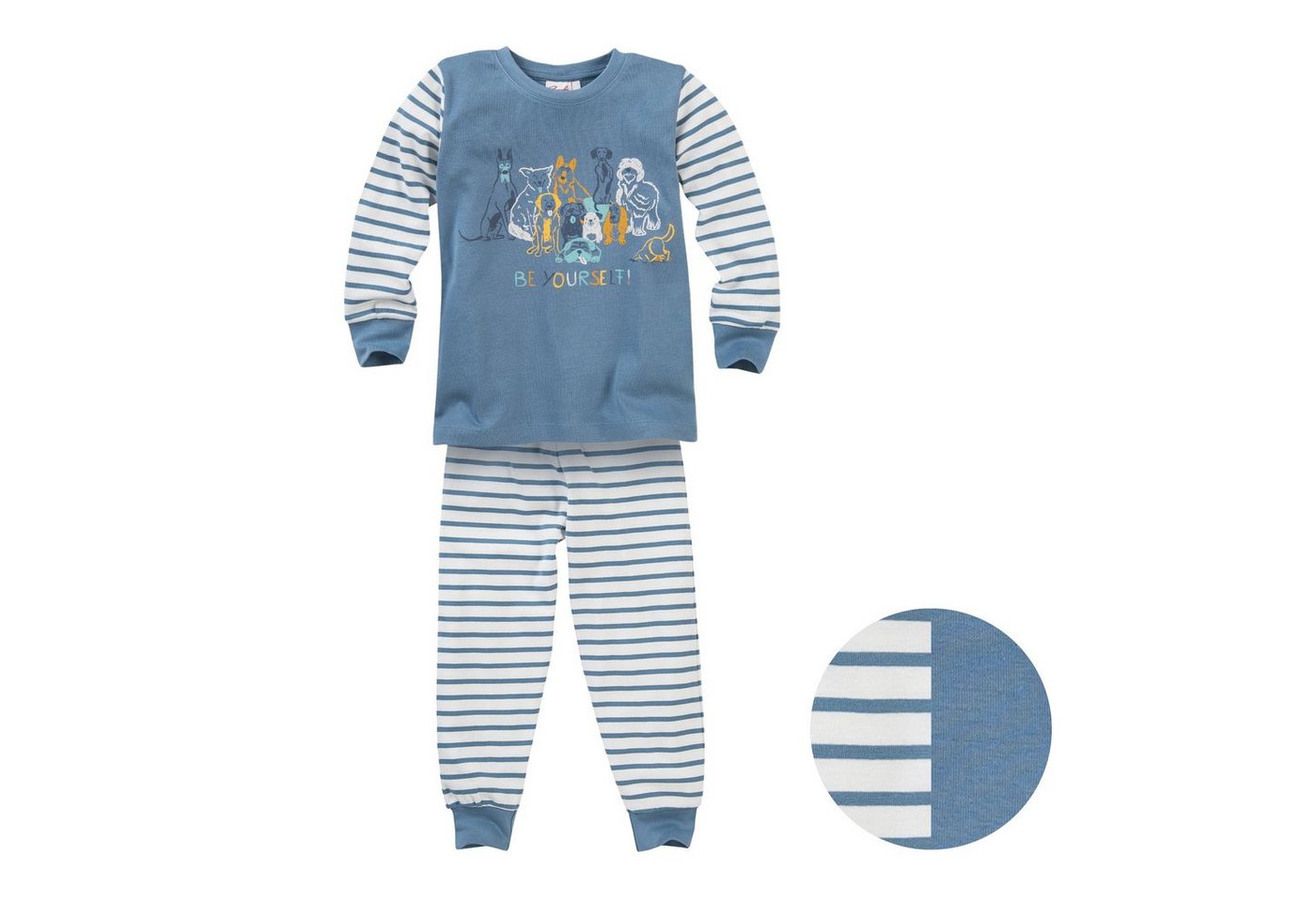 People Wear Organic Pyjama mit Aufdruck, aus Bio Baumwolle, GOTS zertifiziert von People Wear Organic