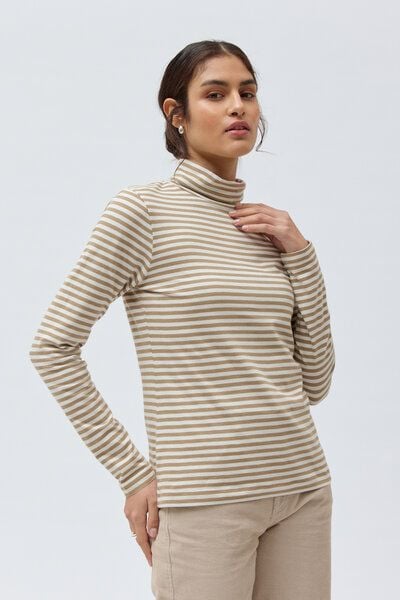 People Wear Organic Rollkragen Shirt, geringelt, Bio-Baumwolle People Wear Organic Rollkragen Shirt, geringelt, Bio-Baumwolle von People Wear Organic