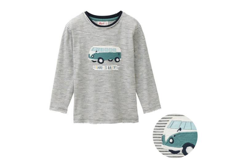 People Wear Organic Rundhalsshirt mit Apllikation, aus Bio-Baumwolle GOTS zertifiziert von People Wear Organic