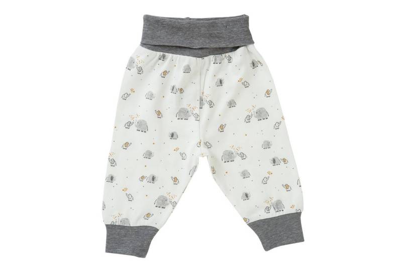People Wear Organic Schlupfhose Babyhose, "Elefant", weiß/bedruckt, 100% Baumwolle (bio) Bio Baumwolle von People Wear Organic