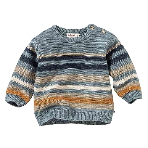 People Wear Organic Strick-Pullover bunt Geringelt, 74/80 von People Wear Organic