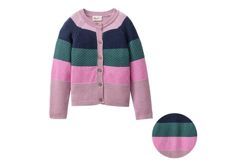 People Wear Organic Strickjacke, bunt geringelt, aus Bio-Baumwolle von People Wear Organic