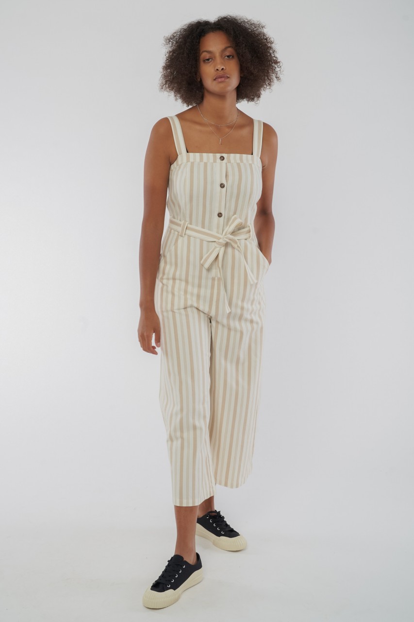 Rena Gestreifter Jumpsuit aus Bio Baumwolle, Baumwolle Rena Gestreifter Jumpsuit aus Bio Baumwolle, Baumwolle von PeopleTree
