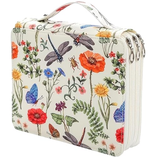 Pencil Case Organizer, farbige 120 Slots Marker Organizer Hülle mit Druckmuster, Art Bleistiftkoffer mit Reißverschluss für Aquarellstifte oder Markierungen/9.4x7.9x2.5 Pencil Case Organizer, farbige 120 Slots Marker Organizer Hülle mit Druckmuster, Art Bleistiftkoffer mit Reißverschluss für Aquarellstifte oder Markierungen/9.4x7.9x2.5 von Peosaard