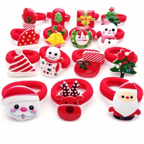 Zwerchfell -Set, 10pcs Kinder süße Weihnachtshaarseil Santa Elch Haarnadeln Gummiband Haarseil für Girl Elastic Band Accessoires, Carburetor Repair Kit von Peosaard