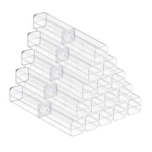 Peowuieu 25 StüCke Transparentes Stiftetui Aus Kunststoff, Leer, für Schule, BüRo, Sammlung, Set, StiftbehäLter, Aufbewahrung für Vatertag, Muttertag von Peowuieu
