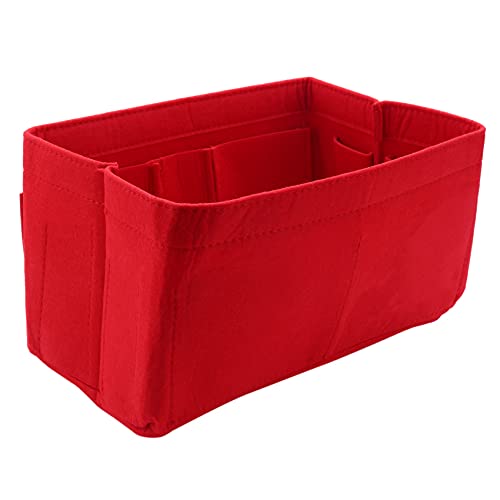 Peowuieu Rot Haus Aufbewahrungs Tasche GeldböRse Organizer Filz Einsatz Tasche Make-Up Organizer Innere GeldböRse Tragbare Kosmetik Aufbewahrungs Tasche von Peowuieu