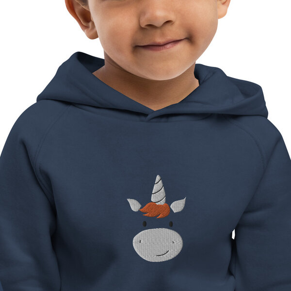 PepMelon Einhorn Kinder Eco Hoodie bestickt, Pullover für Kinder von PepMelon