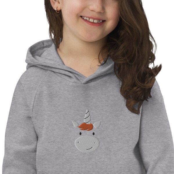 PepMelon Einhorn Kinder Eco Hoodie bestickt, Pullover für Kinder von PepMelon