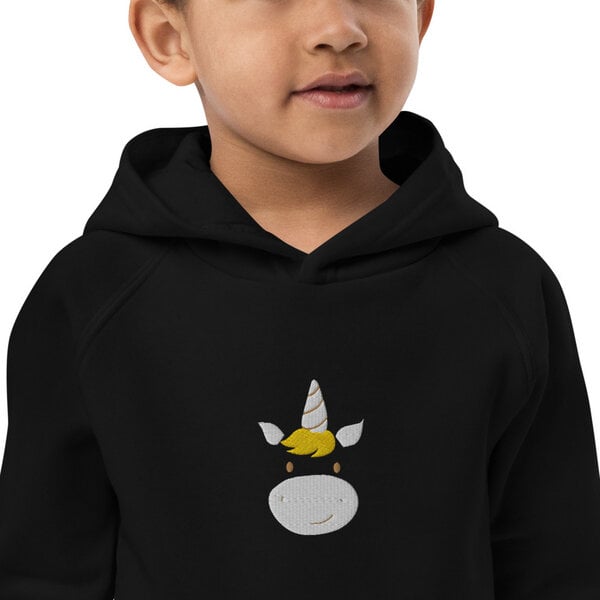 PepMelon Einhorn Kinder Eco Hoodie bestickt, Pullover für Kinder von PepMelon