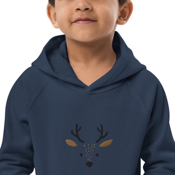 PepMelon Hirsche Kinder Eco Hoodie bestickt, Pullover für Kinder von PepMelon