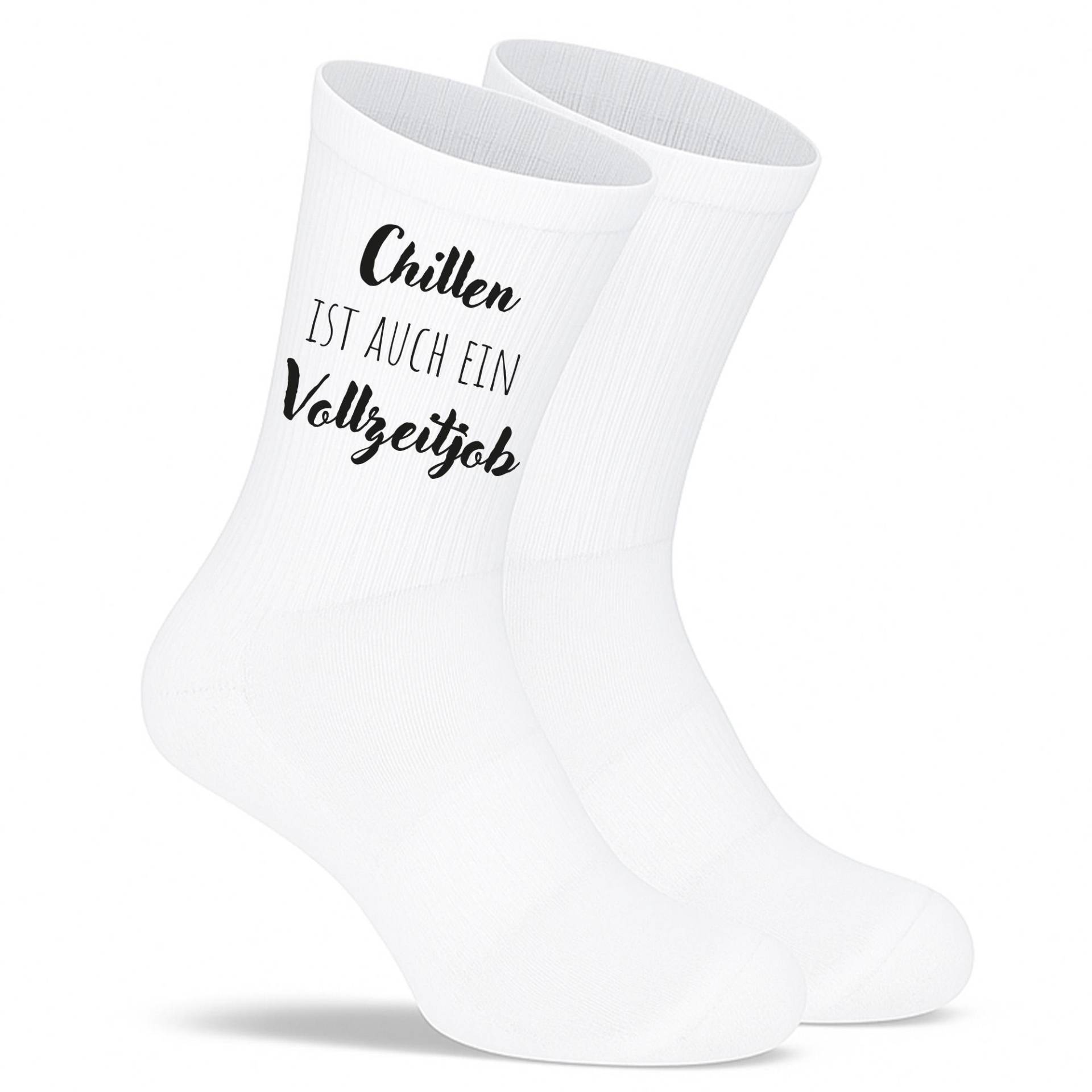 Socken „Chillen Ist Auch Ein Vollzeitjob" - Lustige Spruchsocken | Geschenk Für Faule & Entspannte Fun Made in Europe von PepamGeschenke